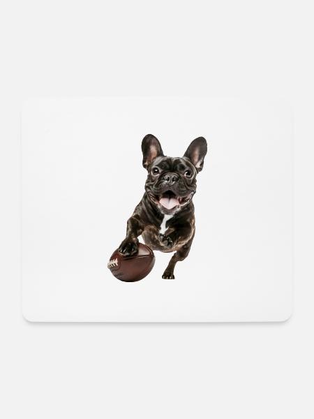 Französische Bulldogge - Mousepad (Querformat) - Weiß