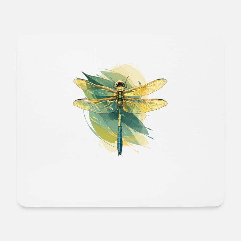 Libellen Libelle - Mousepad (Querformat) - Weiß