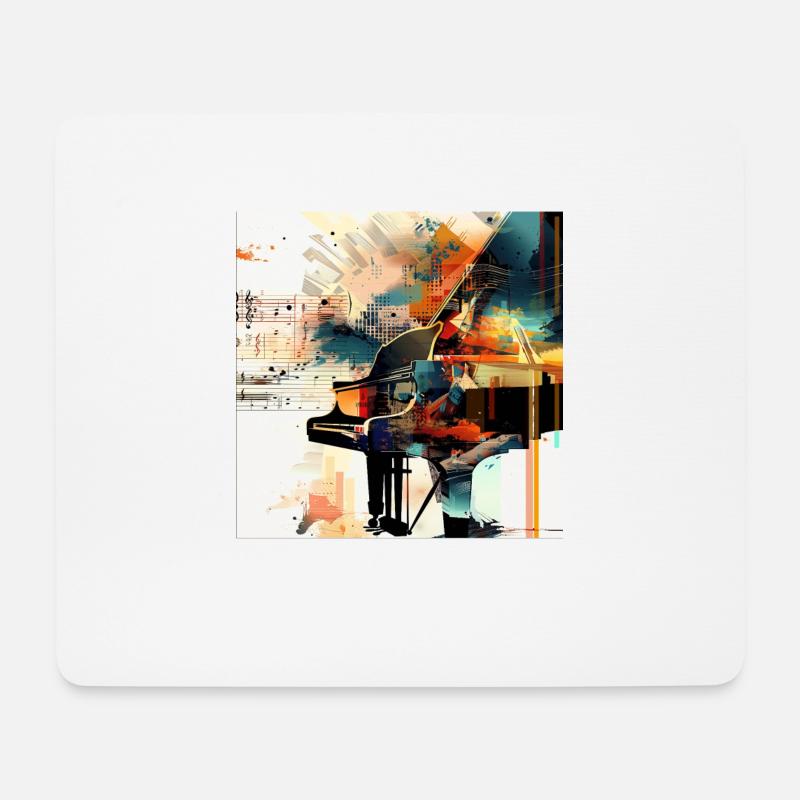 Klavier - Mousepad (Querformat) - Weiß
