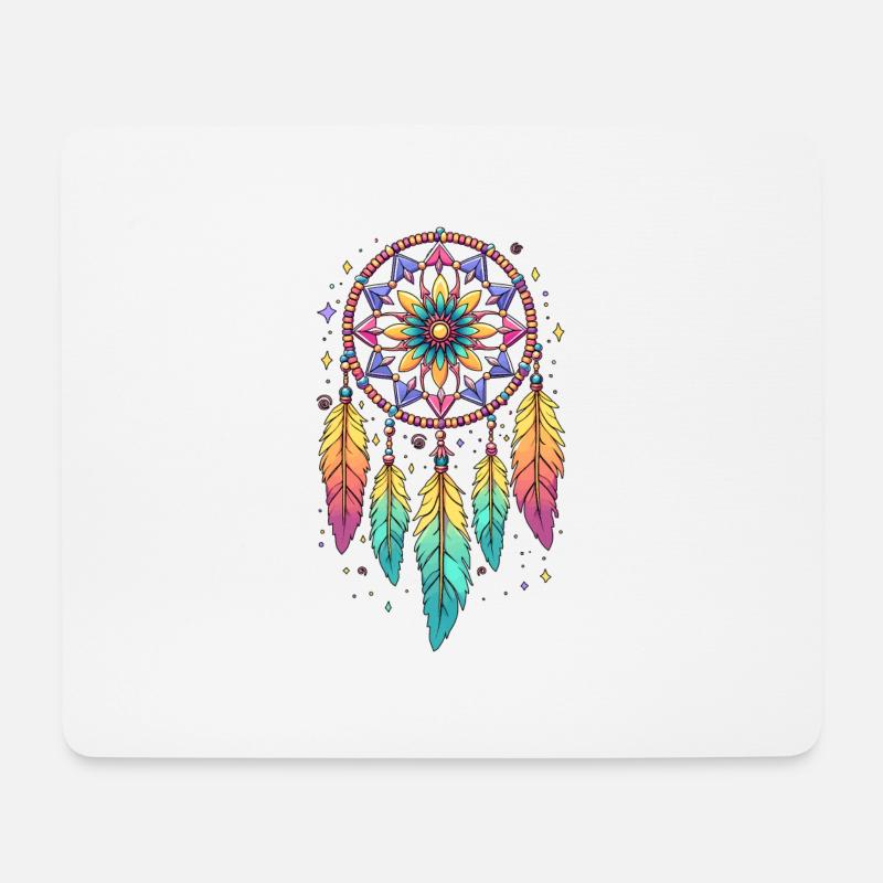 Boho Traumfänger - Mousepad (Querformat) - Weiß