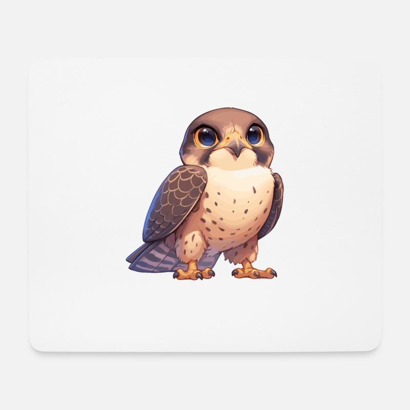 Falken Falke - Mousepad (Querformat) - Weiß