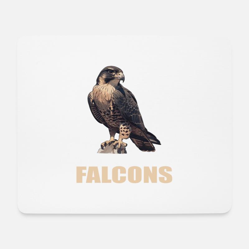 Falken Falke - Mousepad (Querformat) - Weiß