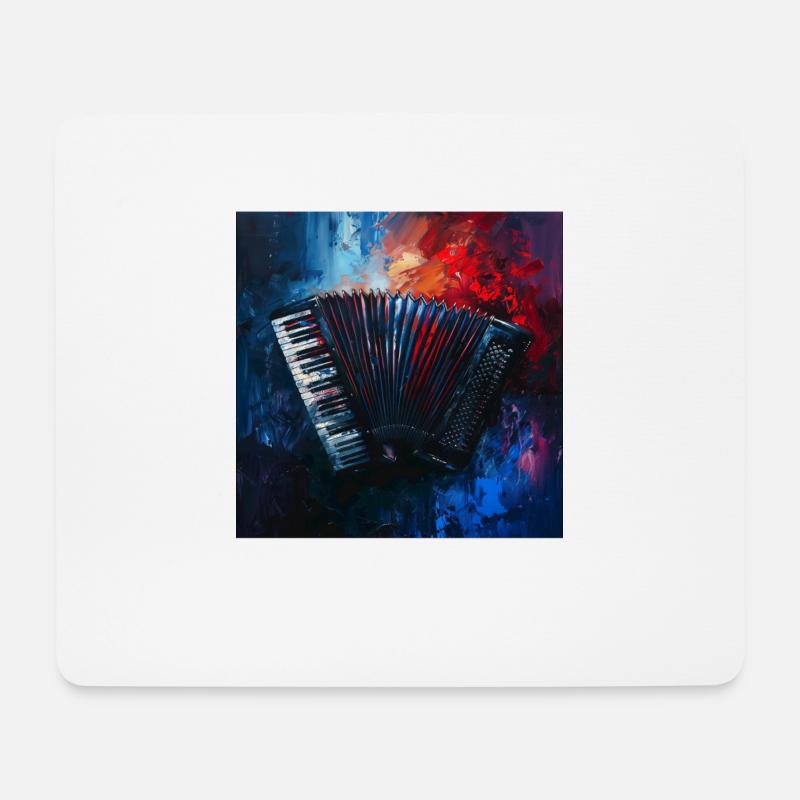 Akkordeon - Mousepad (Querformat) - Weiß