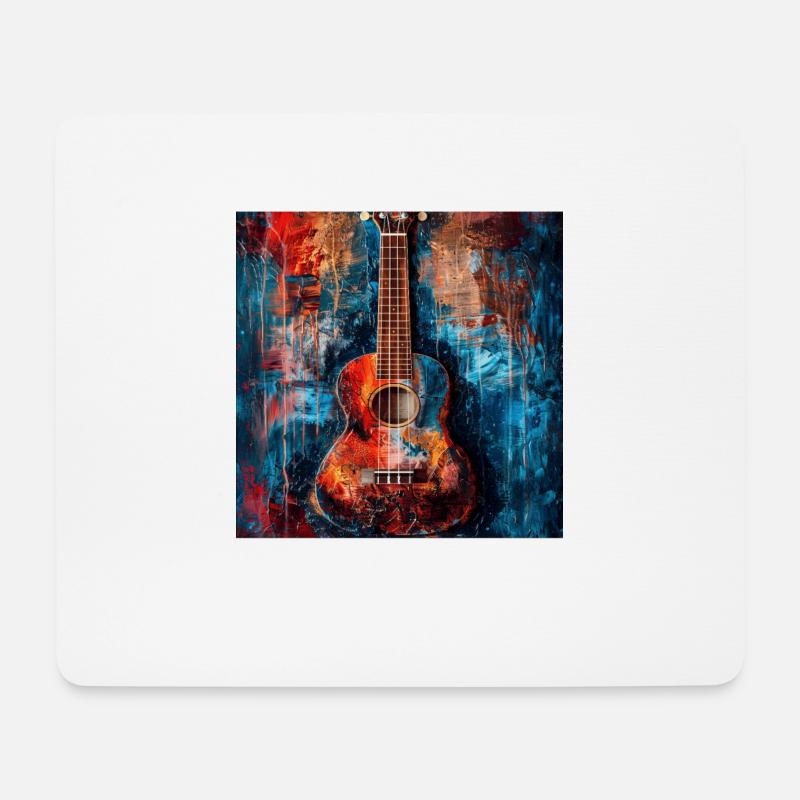 Ukulele - Mousepad (Querformat) - Weiß