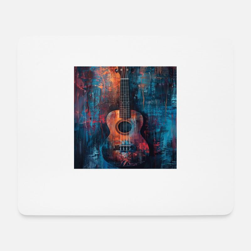 Ukulele - Mousepad (Querformat) - Weiß