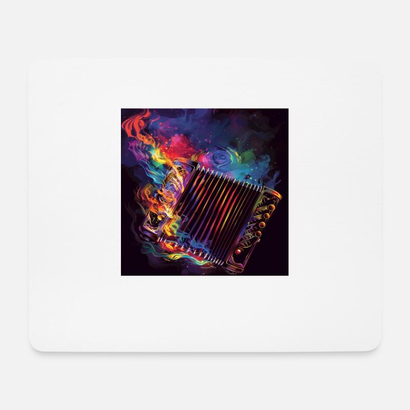 Akkordeon - Mousepad (Querformat) - Weiß