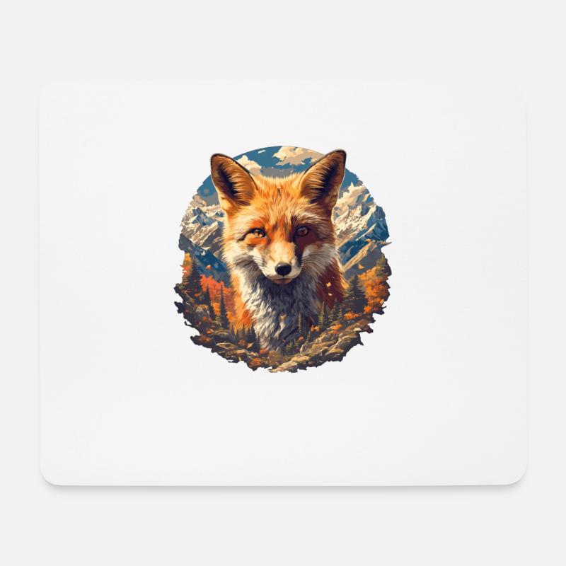 Füchse Fuchs - Mousepad (Querformat) - Weiß