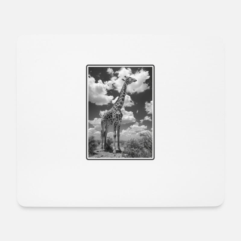 Giraffen Giraffe - Mousepad (Querformat) - Weiß