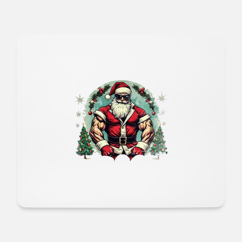 Rizz the Season Lustiger Weihnachtsmann Weihnachte - Mousepad (Querformat) - Weiß