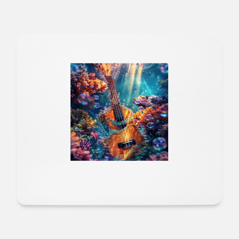 Ukulele - Mousepad (Querformat) - Weiß