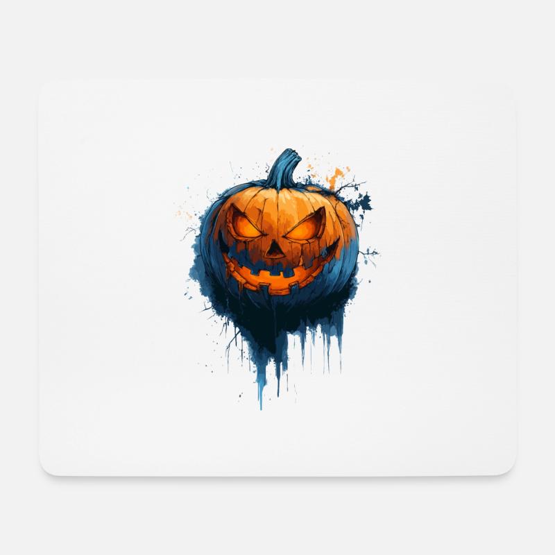 Halloween Geschenk Frauen Kürbis Männer Kinder - Mousepad (Querformat) - Weiß