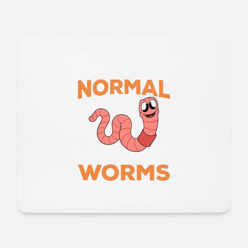 Süßer Wurm lustiger Regenwurm Würmer - Mousepad (Querformat) - Weiß