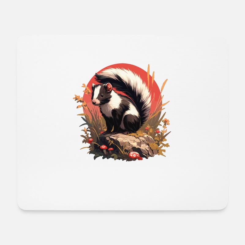 Stinktiere Stinktier - Mousepad (Querformat) - Weiß