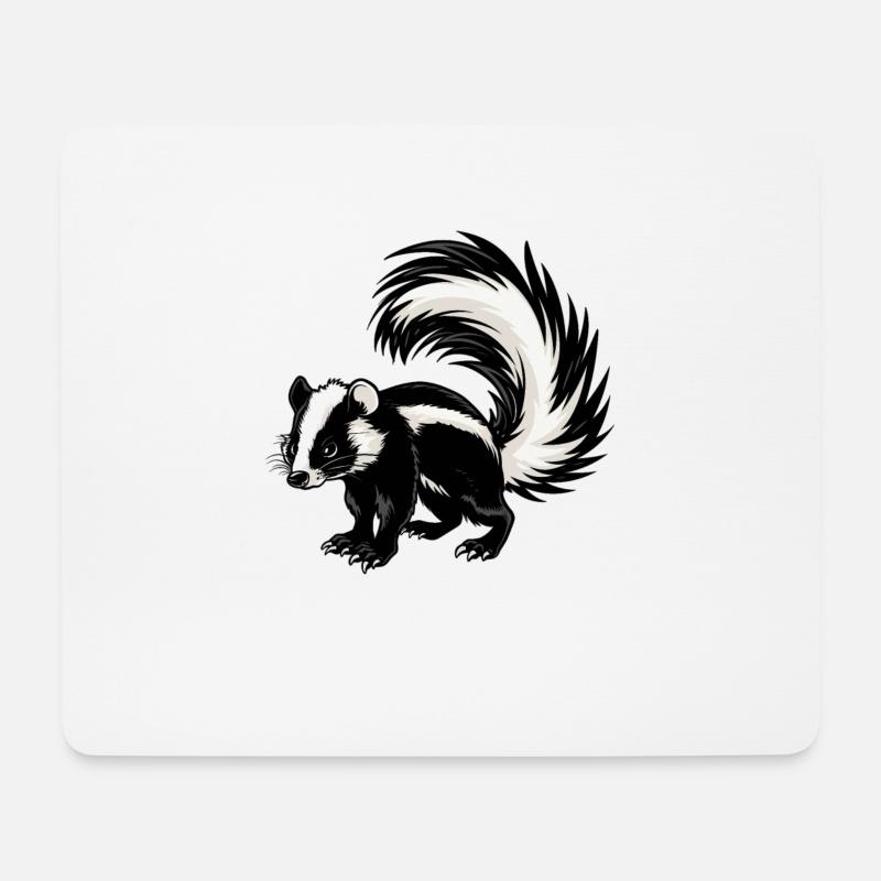 Stinktiere Stinktier - Mousepad (Querformat) - Weiß