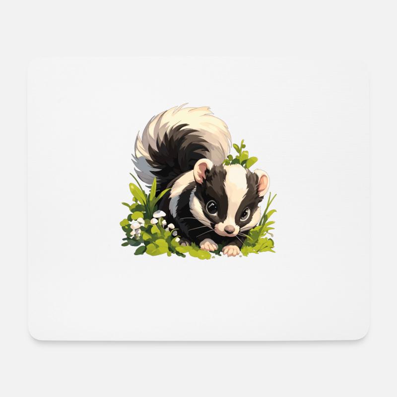 Stinktiere Stinktier - Mousepad (Querformat) - Weiß
