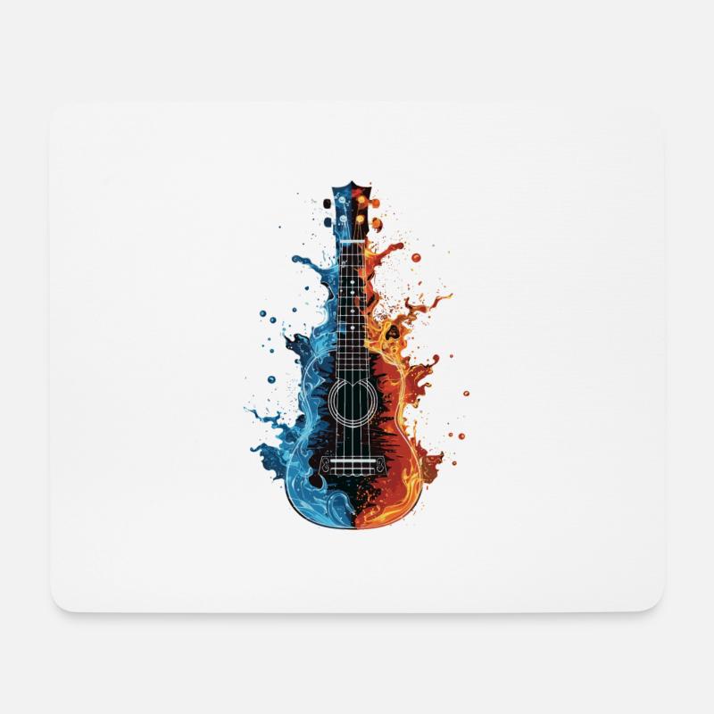 Ukulele - Mousepad (Querformat) - Weiß