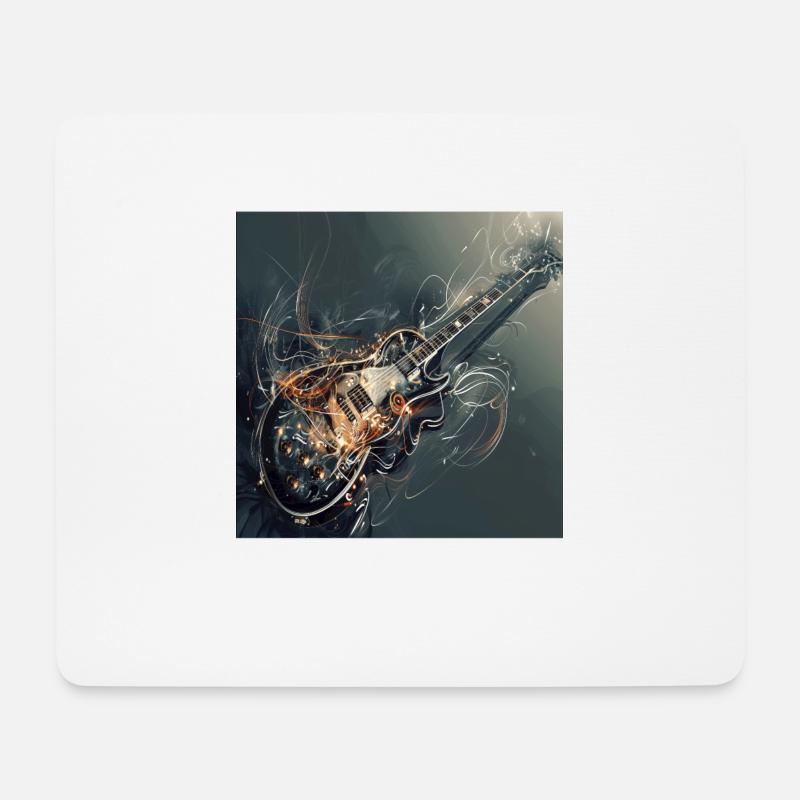 Gitarre - Mousepad (Querformat) - Weiß