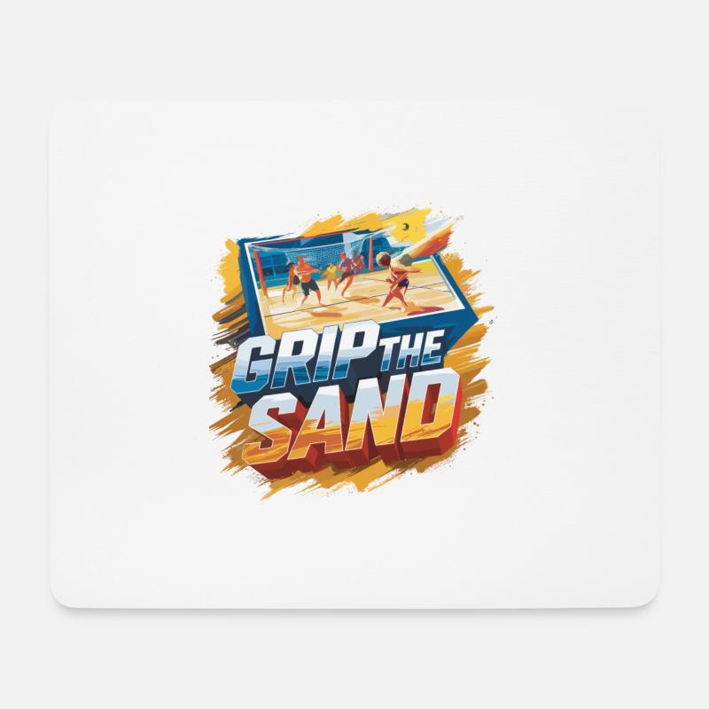 Beachvolleyball The Sand - Mousepad (Querformat) - Weiß