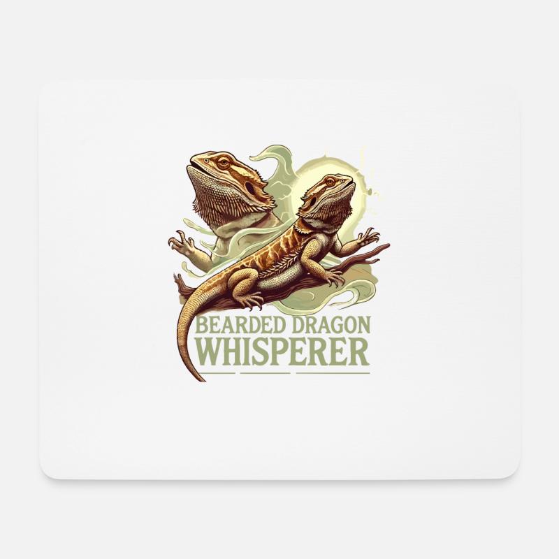 Bartagamenflüsterer - Mousepad (Querformat) - Weiß