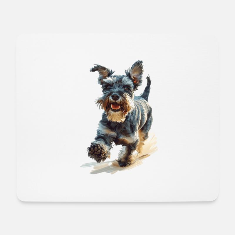 Schnauzer - Mousepad (Querformat) - Weiß