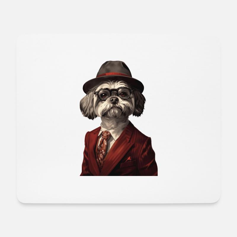 Lhasa Apso - Mousepad (Querformat) - Weiß
