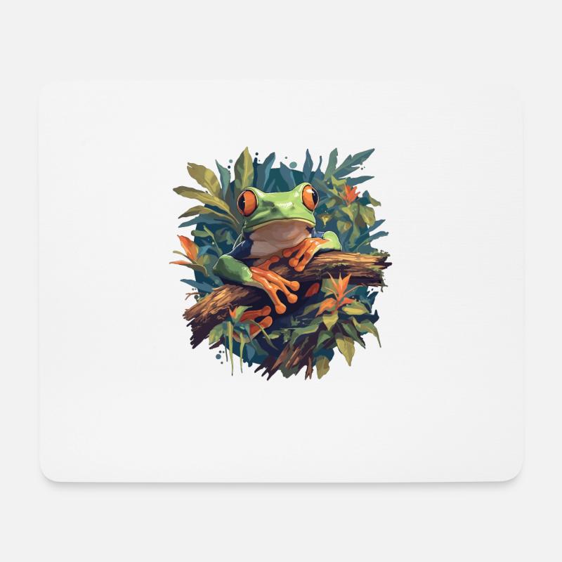 Grenouilles Grenouilles - Tapis de souris (format paysage) - blanc