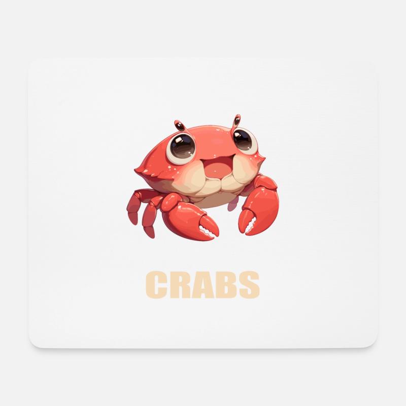 Krabbe Krabben - Mousepad (Querformat) - Weiß