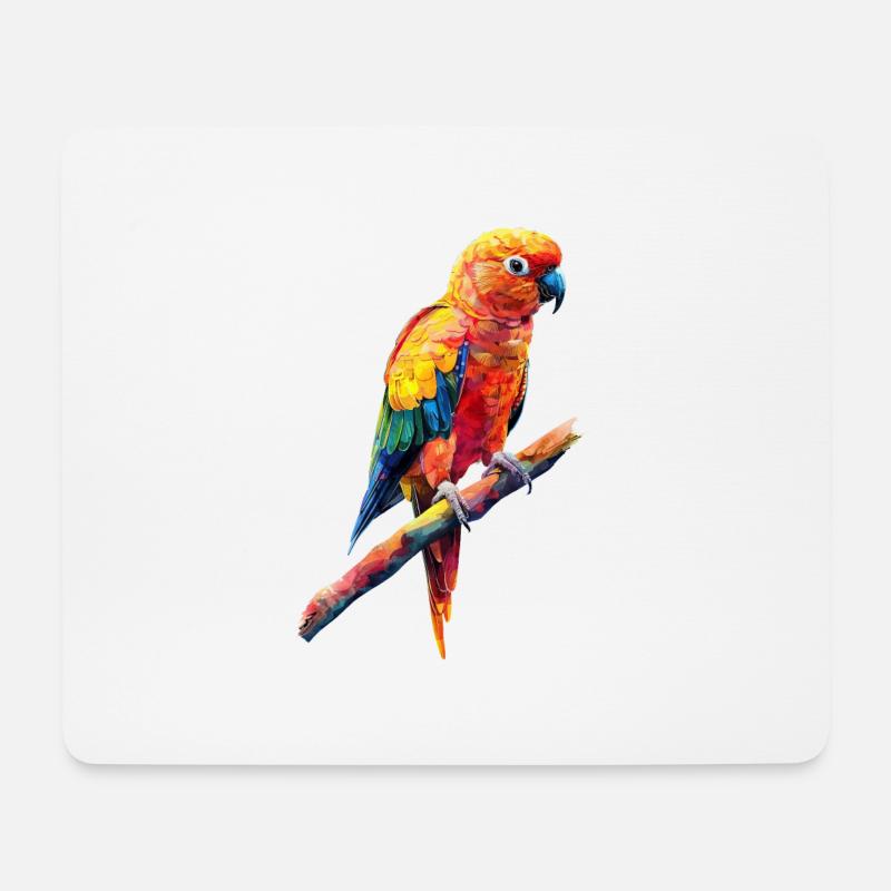 Sittiche - Mousepad (Querformat) - Weiß