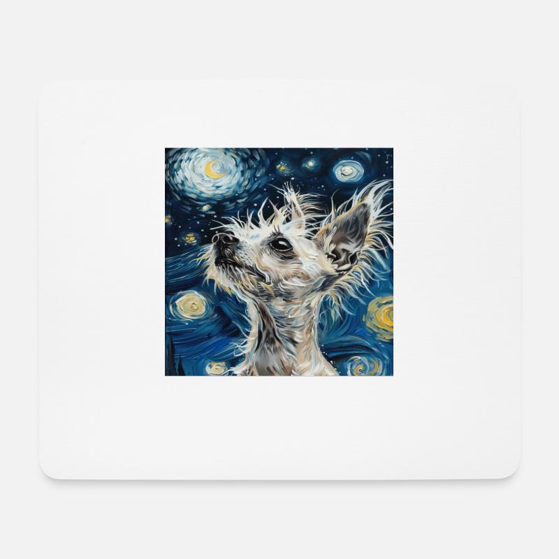 Chinesischer Schopfhund - Mousepad (Querformat) - Weiß