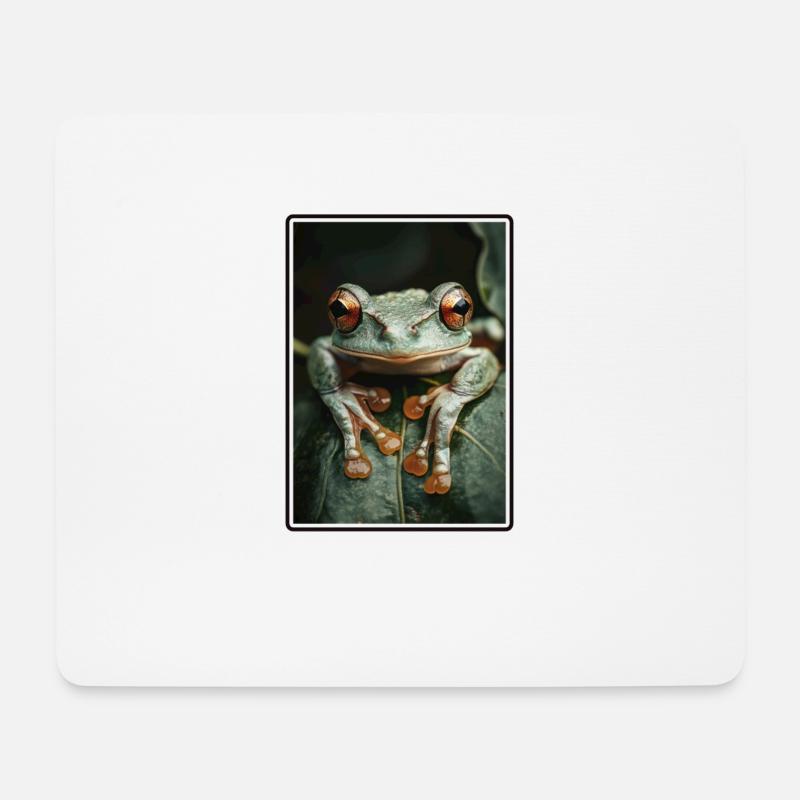 Frosch Frösche - Mousepad (Querformat) - Weiß