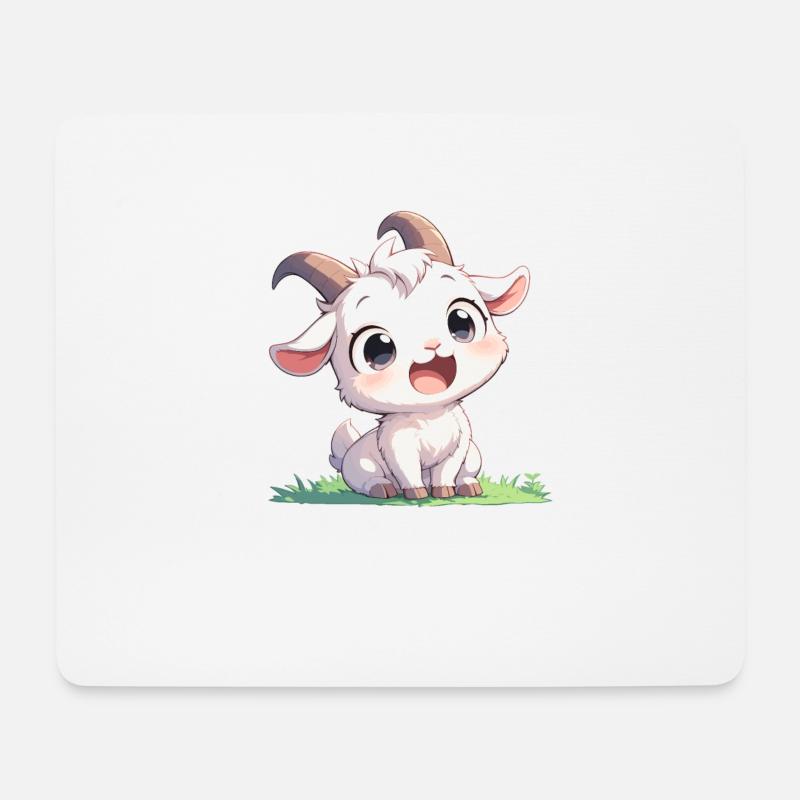 Ziegen Ziege - Mousepad (Querformat) - Weiß
