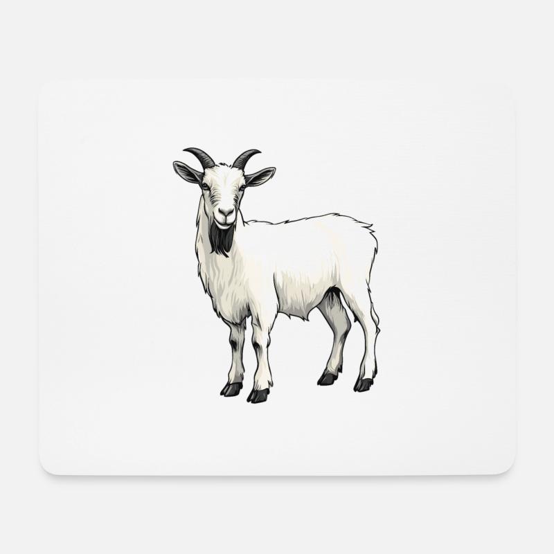 Ziegen Ziege - Mousepad (Querformat) - Weiß