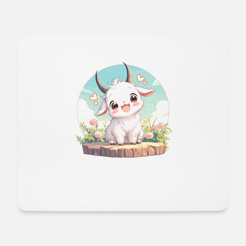 Ziegen Ziege - Mousepad (Querformat) - Weiß