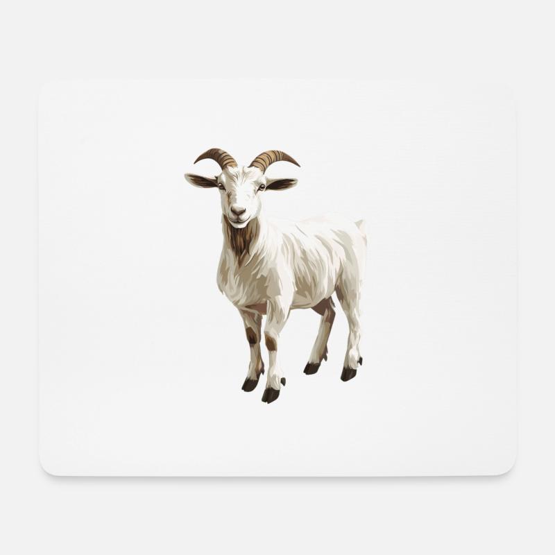 Ziegen Ziege - Mousepad (Querformat) - Weiß