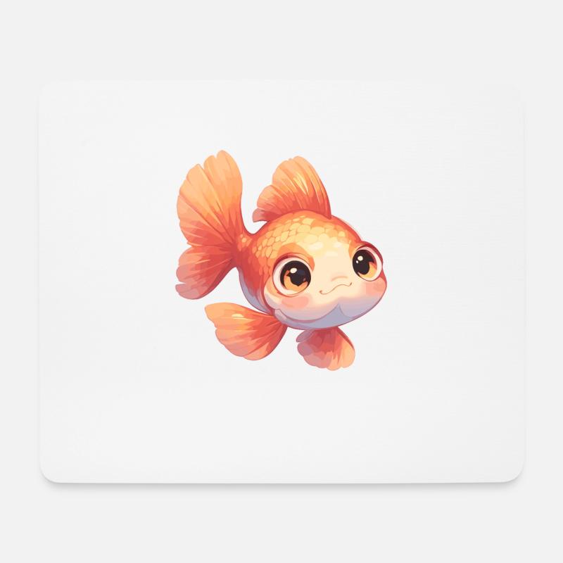 Goldfische Goldfisch - Mousepad (Querformat) - Weiß