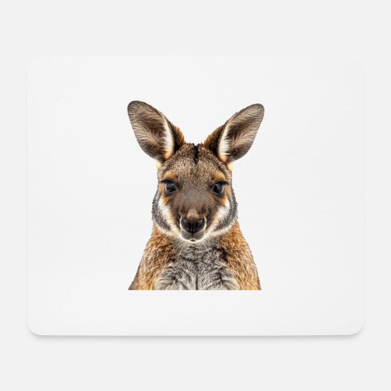 Wallaby - Mousepad (Querformat) - Weiß