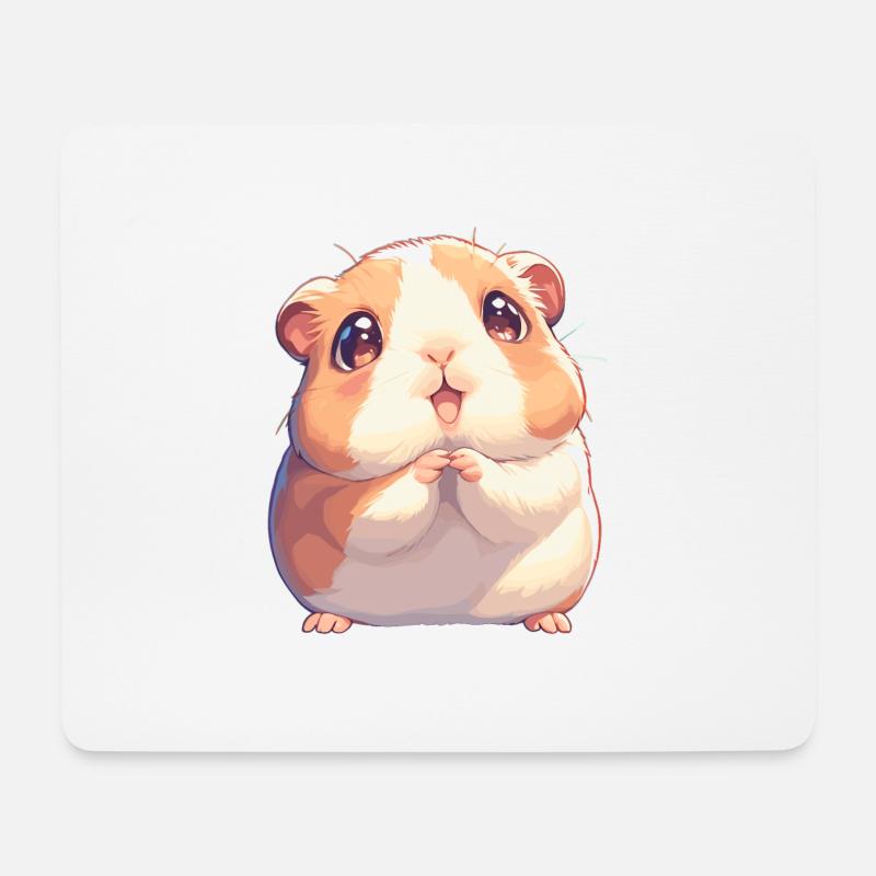 Meerschweinchen - Mousepad (Querformat) - Weiß
