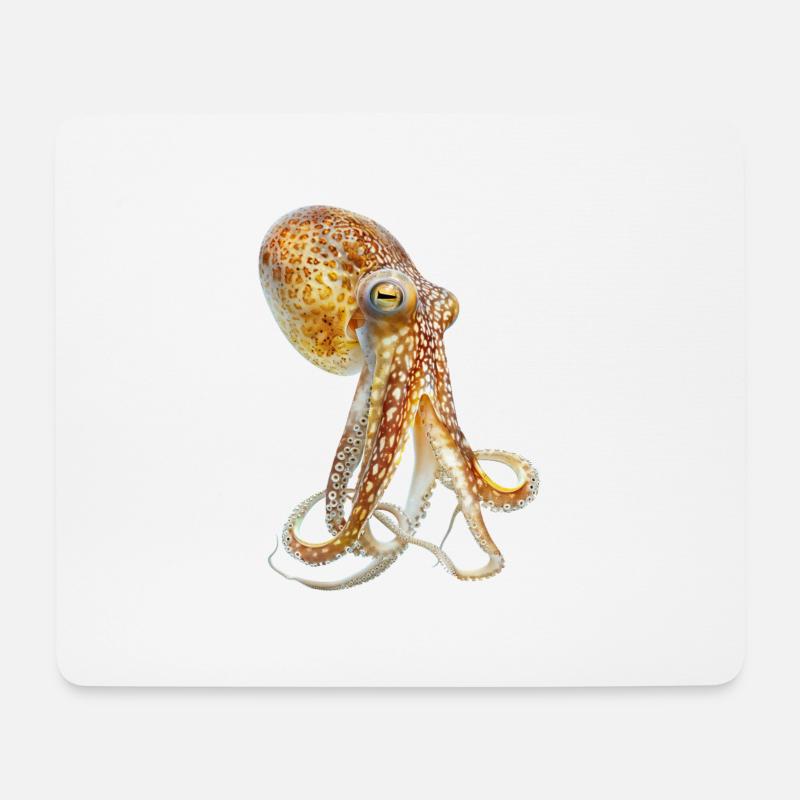 Tintenfisch - Mousepad (Querformat) - Weiß