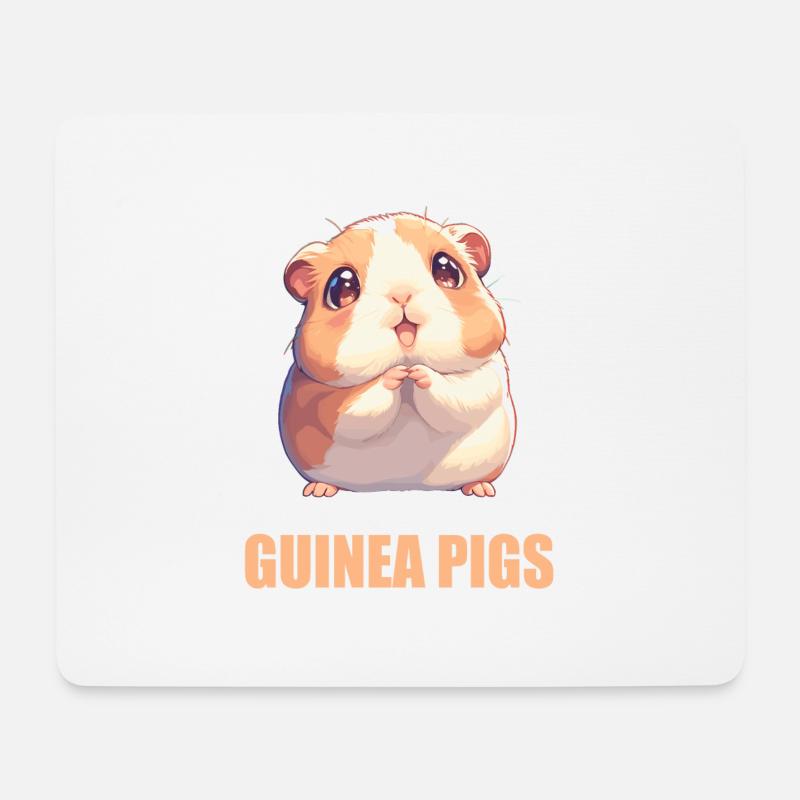 Meerschweinchen - Mousepad (Querformat) - Weiß