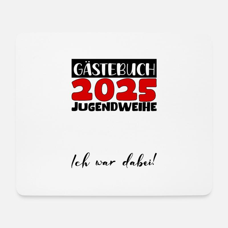 Jugendweihe 2025 Gästebuch Geschenk Mädchen Jungen - Mousepad (Querformat) - Weiß