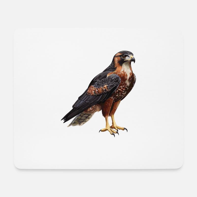 Falken Falke - Mousepad (Querformat) - Weiß