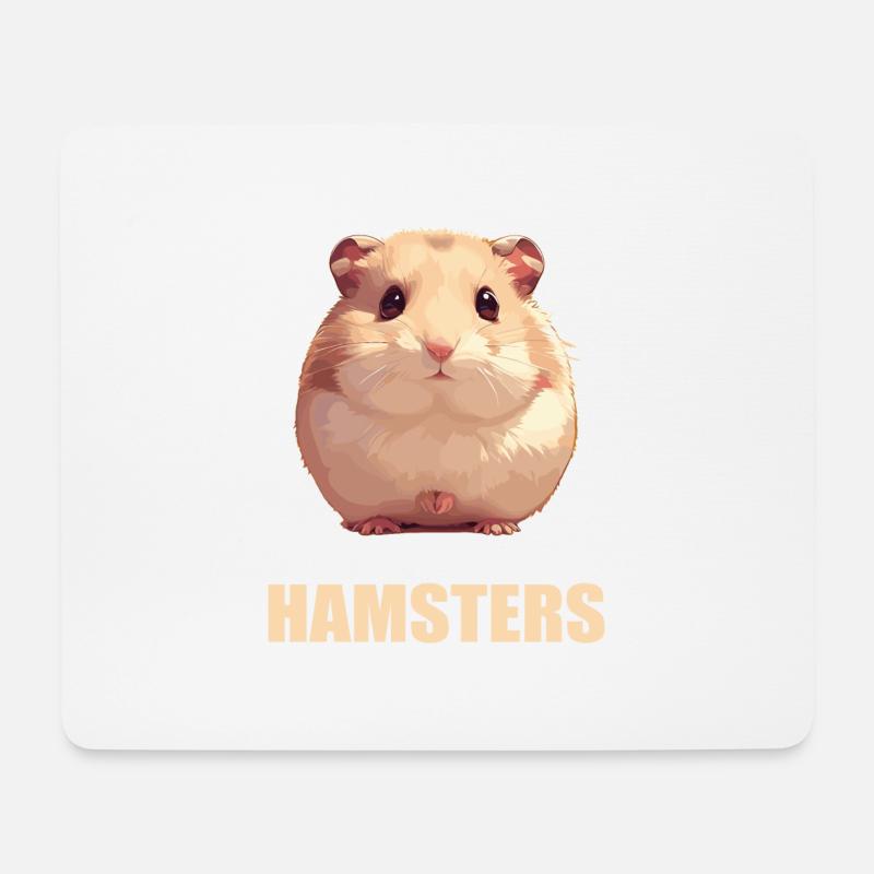 Hamster - Mousepad (Querformat) - Weiß