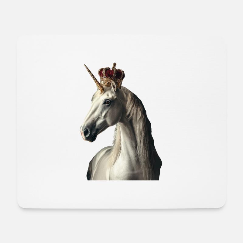 Einhorn - Mousepad (Querformat) - Weiß