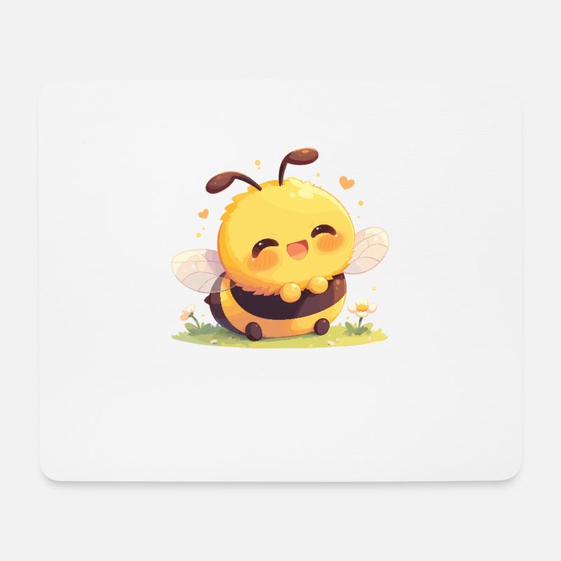 Bienen Biene - Mousepad (Querformat) - Weiß