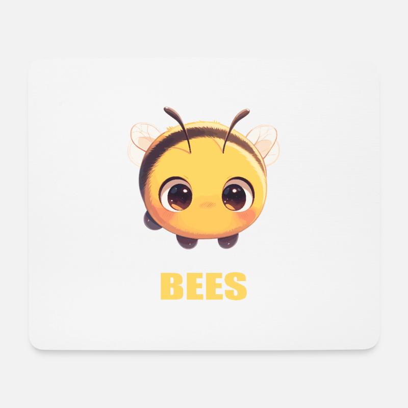 Bienen Biene - Mousepad (Querformat) - Weiß