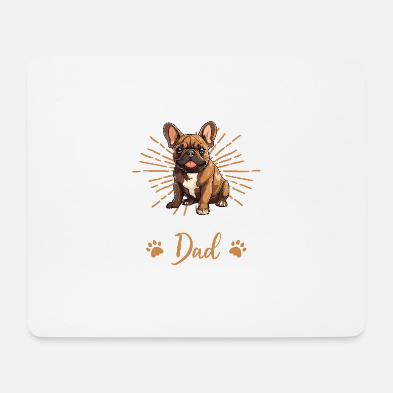 French Bulldog Dog Frenchie Dad - Mousepad (Querformat) - Weiß
