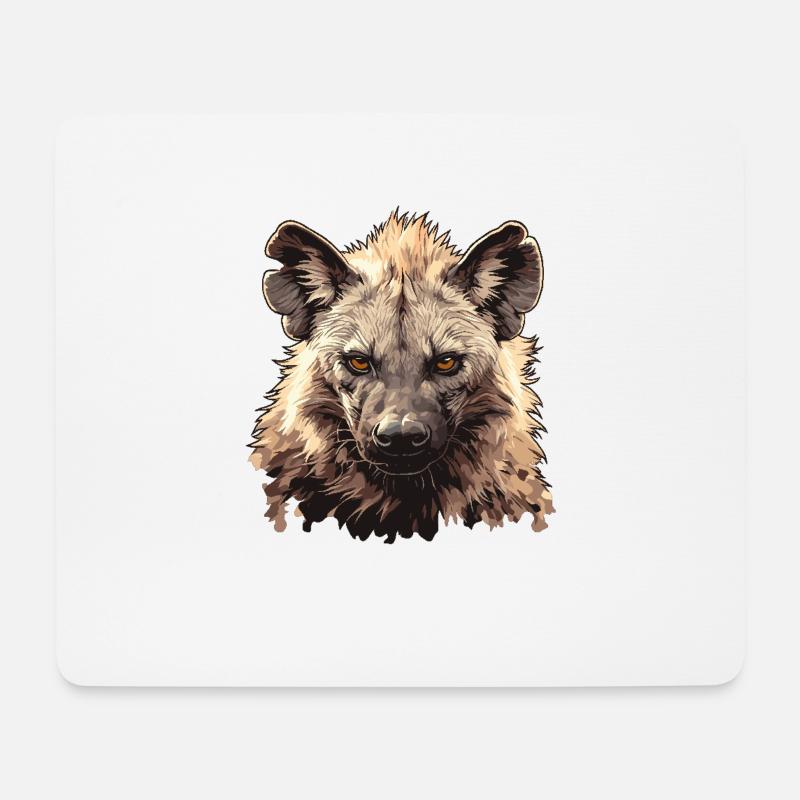 Hyänen Hyäne - Mousepad (Querformat) - Weiß