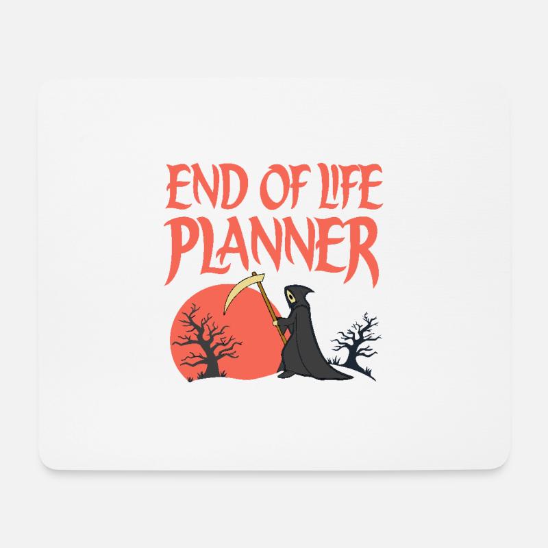 END-OF-LIFE-PLANER - Mousepad (Querformat) - Weiß