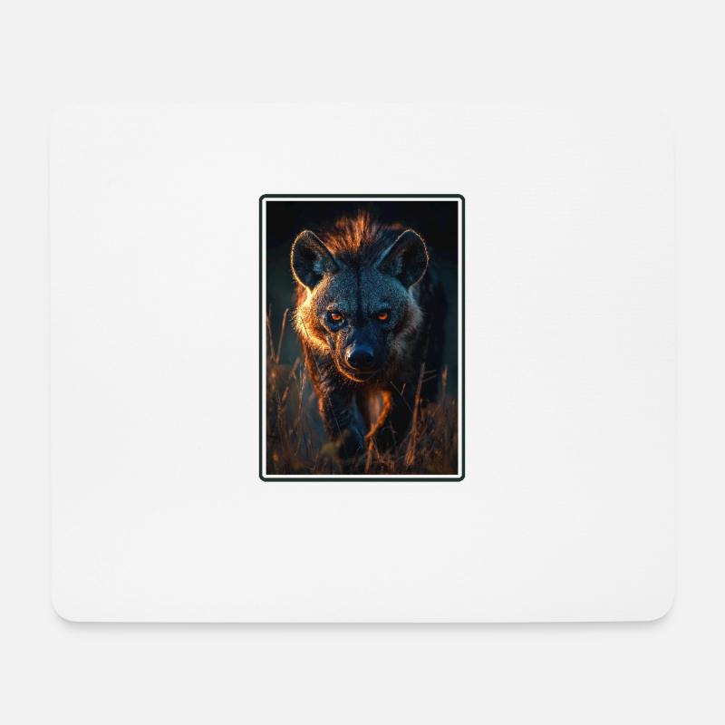 Hyänen Hyäne - Mousepad (Querformat) - Weiß