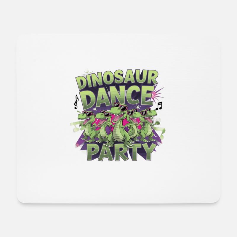 Dinosaur Dance Party Tänzer Tänzerin - Mousepad (Querformat) - Weiß